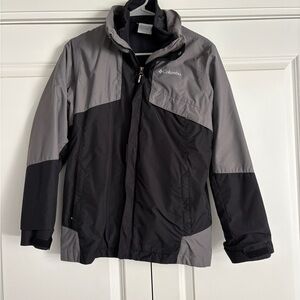 Columbia Kids' Two-Tone Black and Gray Raincoat